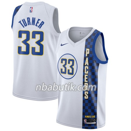 NBA Mænd Trøje Indiana Pacers Myles Turner 33 Nike 2019-20 City Edition Swingman